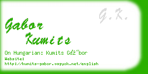 gabor kumits business card